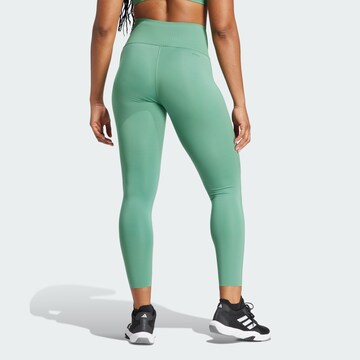 ADIDAS PERFORMANCE Skinny Sportbroek 'Optime Power' in Groen