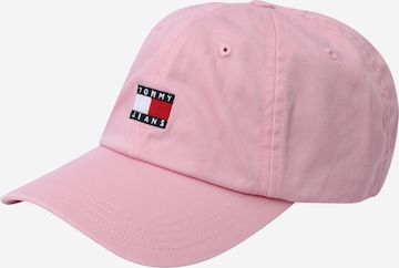 Tommy Jeans Kšiltovka 'HERITAGE' – pink: přední strana