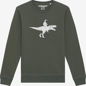 Sweat-shirt ' Astronaut on T-Rex ' Watapparel en vert : devant