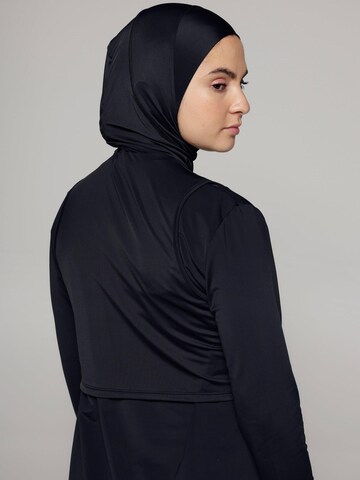 SIYA Swimwear T-Shirt Badeanzug 'Hijab' in Schwarz