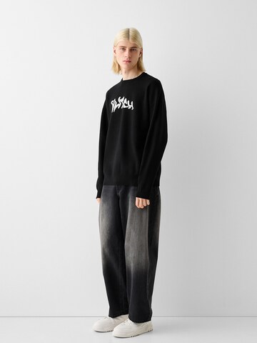 Sweat-shirt Bershka en noir