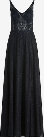 Vera Mont Abendkleid im Glitzer-Look in Blau: Vorderseite
