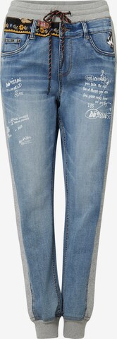 Desigual Tapered Jeans in Blauw: voorkant