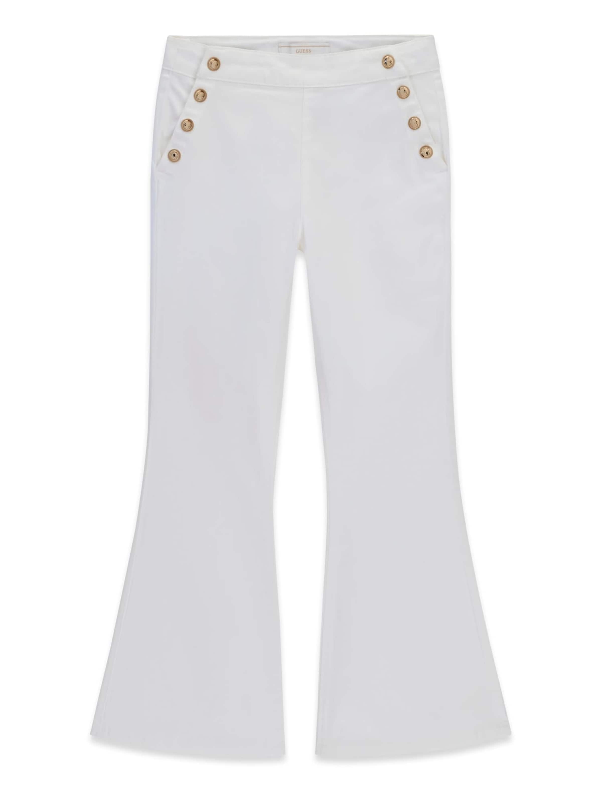 GUESS Flared Pants in White: front