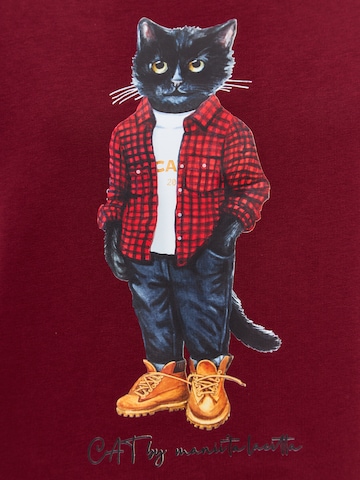 Sweat-shirt 'Country Cat' Cat e Lolette en rouge