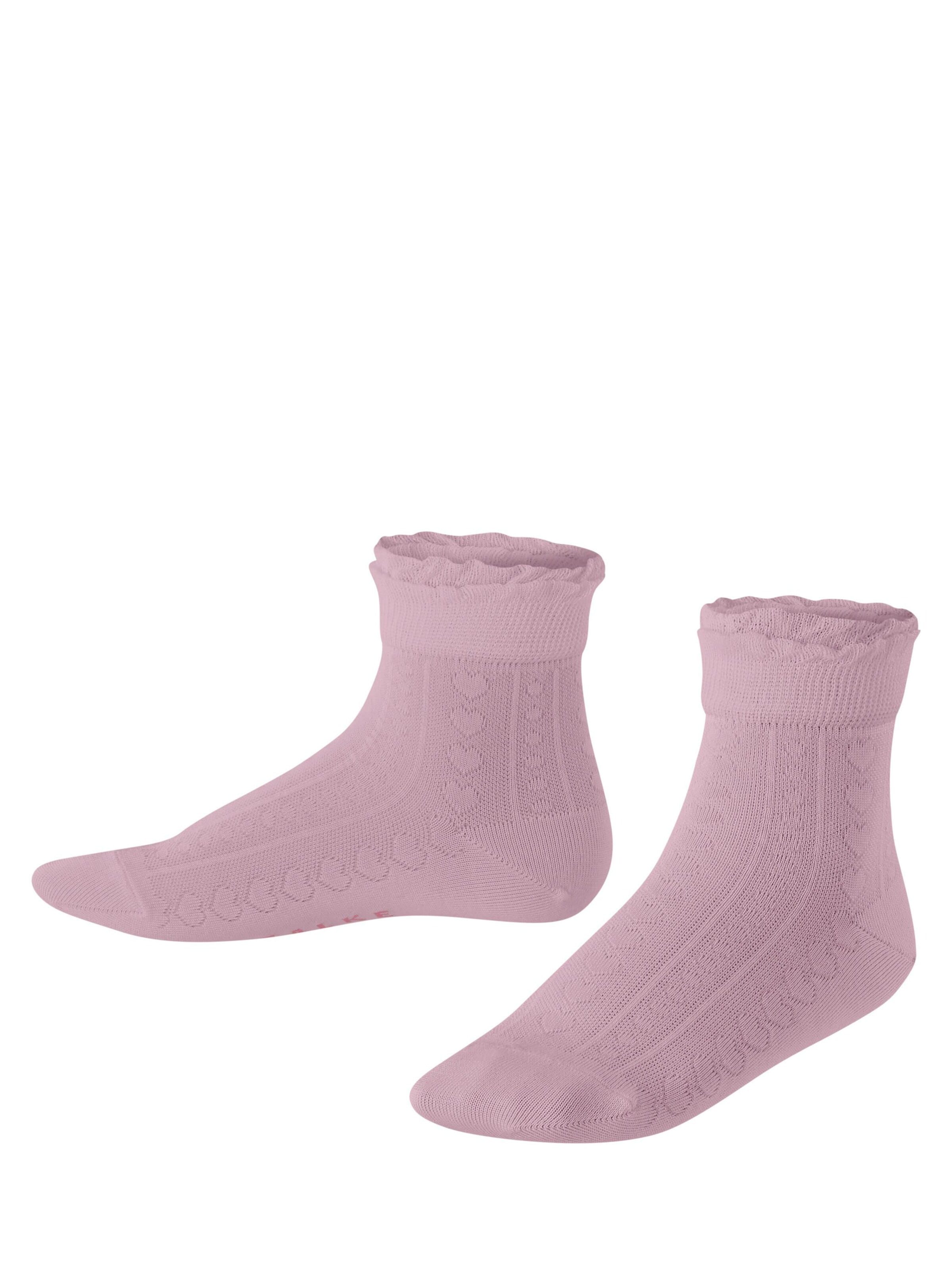 FALKE Socks 'Romantic Net' in Pink: front