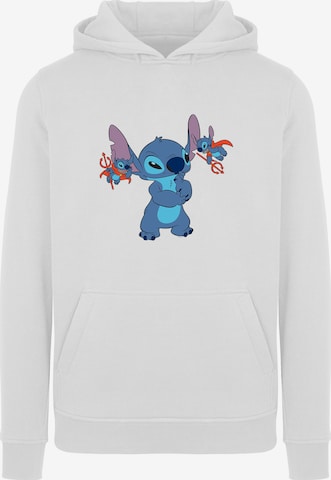 Sweat-shirt 'Disney Lilo And Stitch Little Devils' F4NT4STIC en blanc : devant
