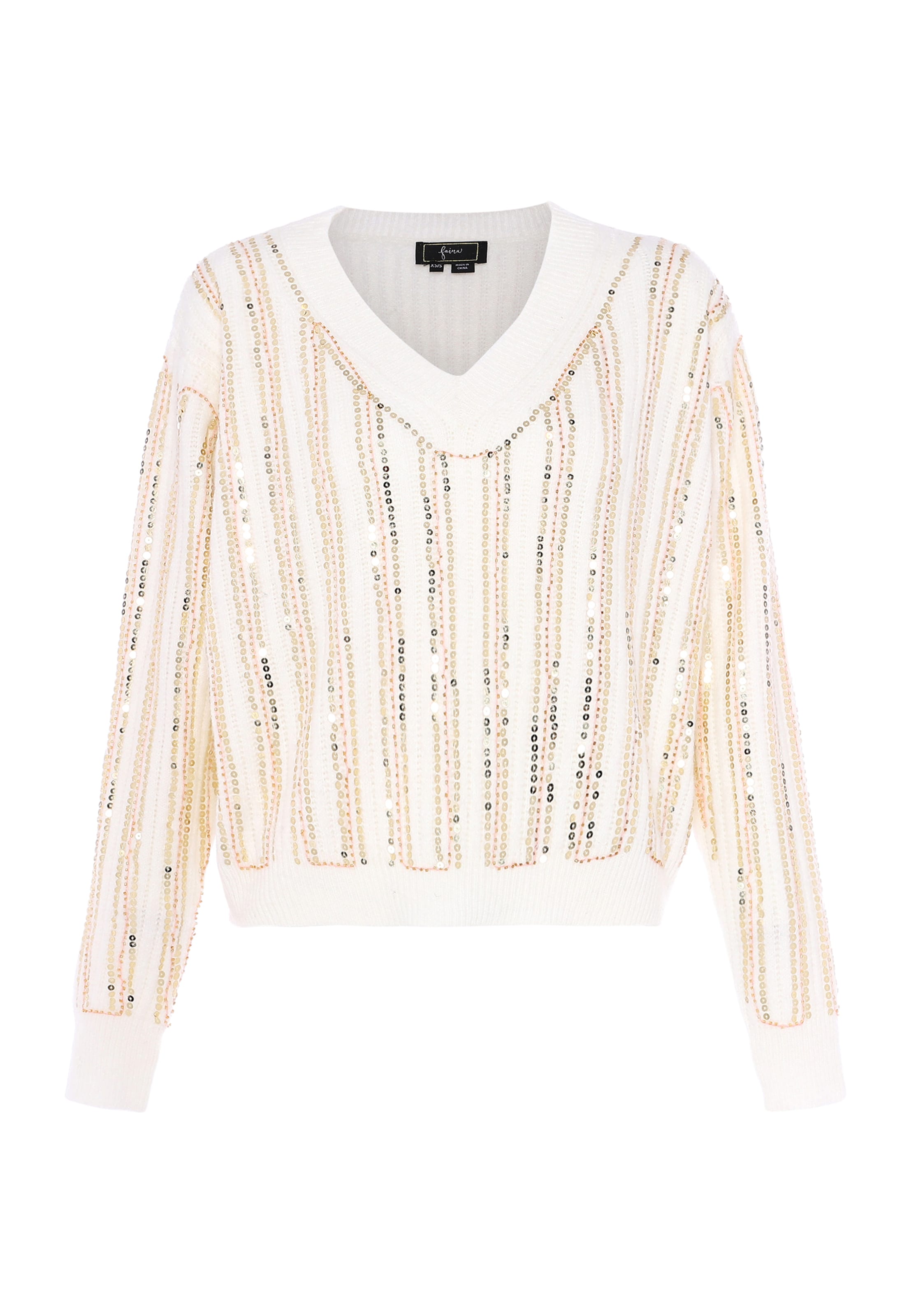 faina Tröja i vit: framsida