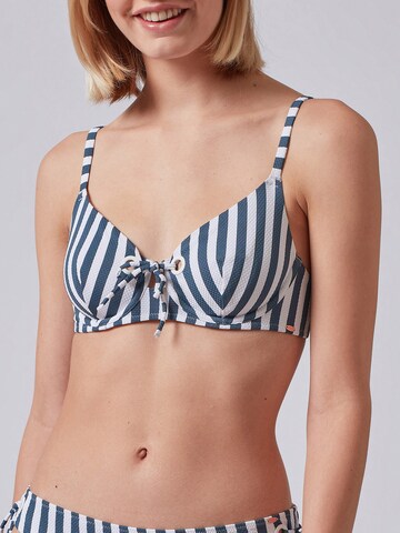 Skiny T-shirt Bikinitop in Blauw