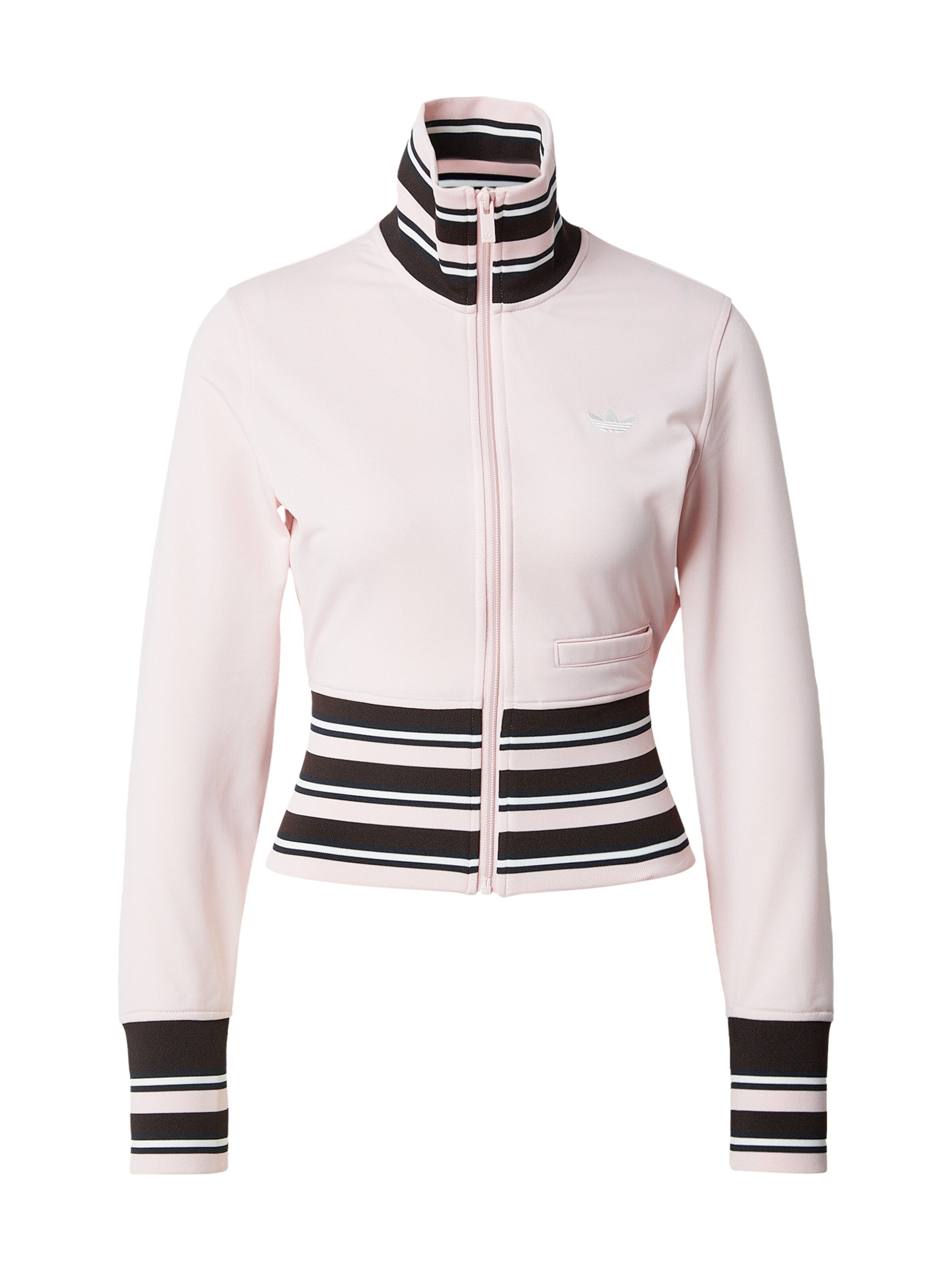 ADIDAS ORIGINALS Кофта на молнии 'VINTAGE' в Ярко-розовый: спереди