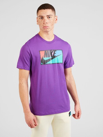 Nike Sportswear Shirt 'CLUB' in Lila: voorkant