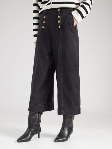Wide leg Jeans 'Melody' de la King Louie pe negru: față