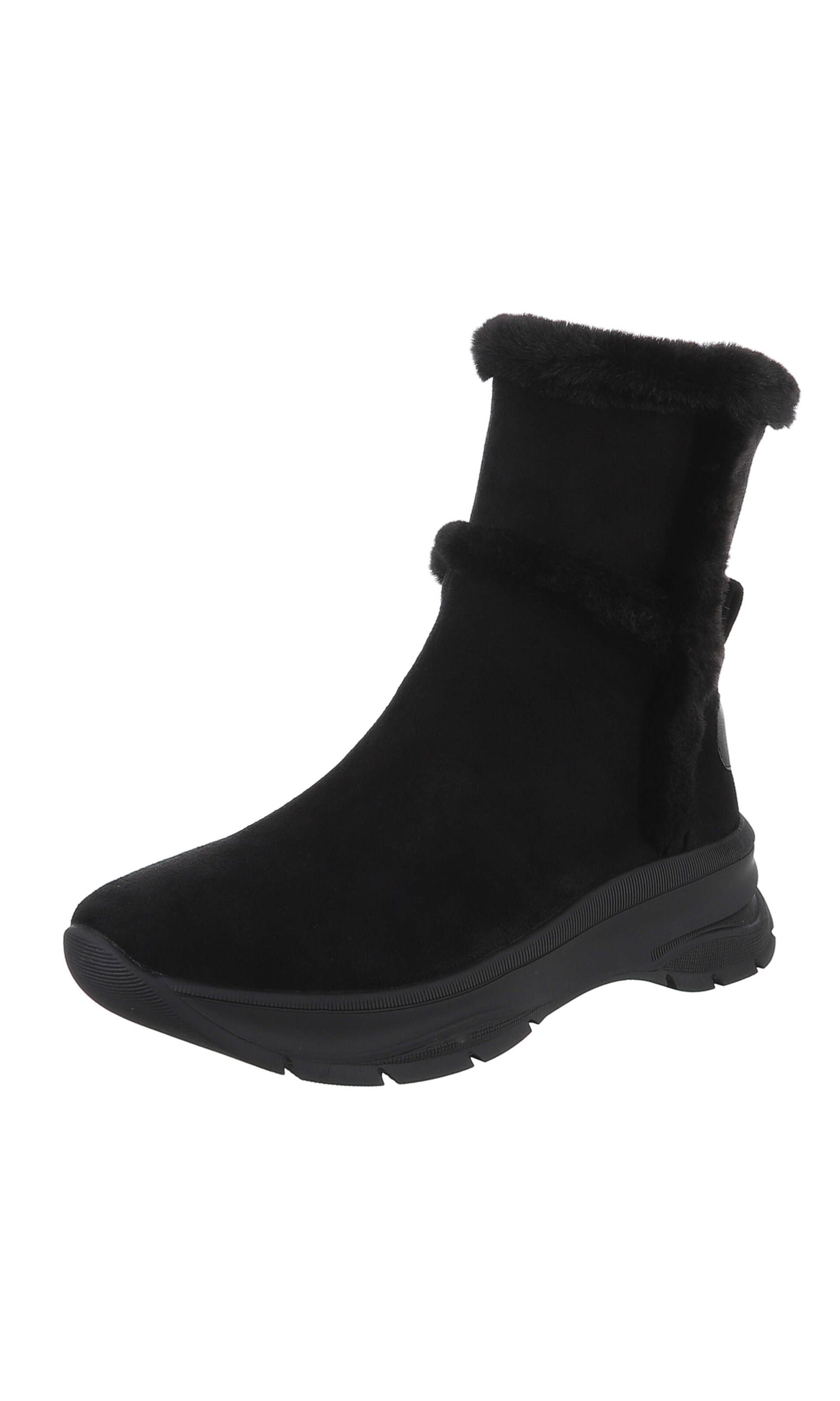 Ital-Design Stiefelette in Schwarz: Vorderseite