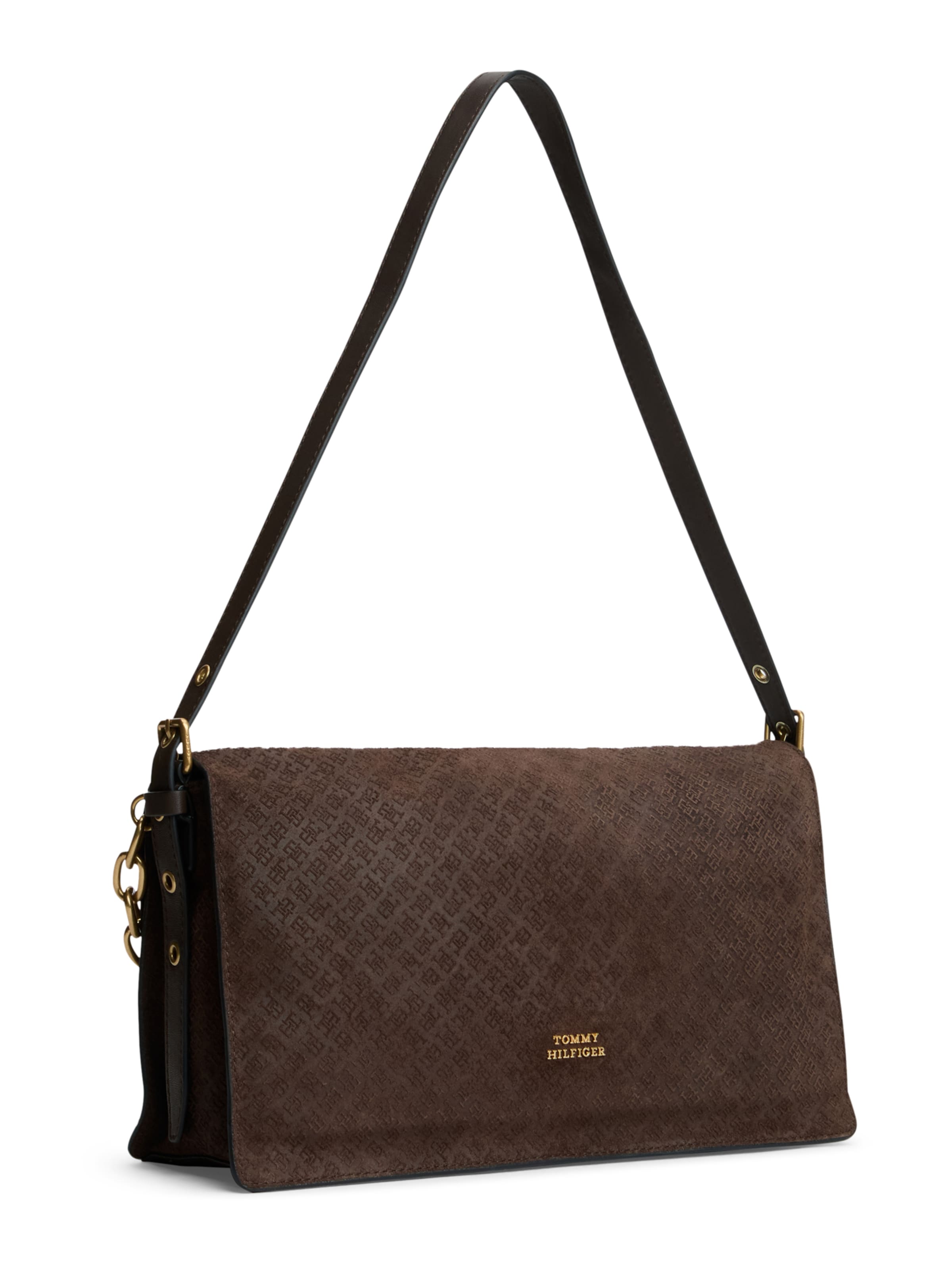 TOMMY HILFIGER Schultertasche in Braun