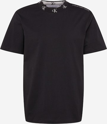 Tricou de la Calvin Klein Jeans pe negru: față