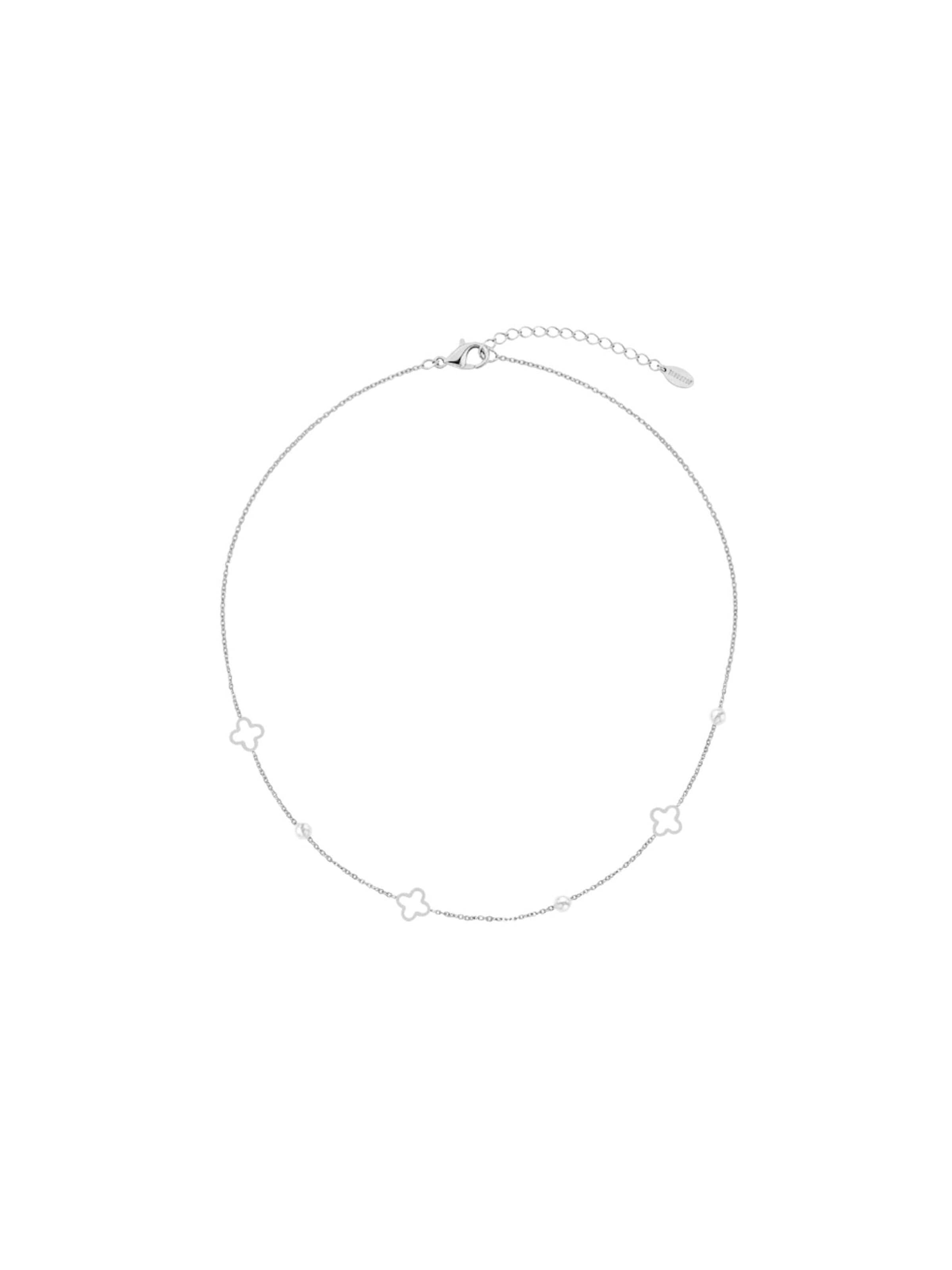 Cala Rose Ketting 'EBISU' in Zilver: voorkant