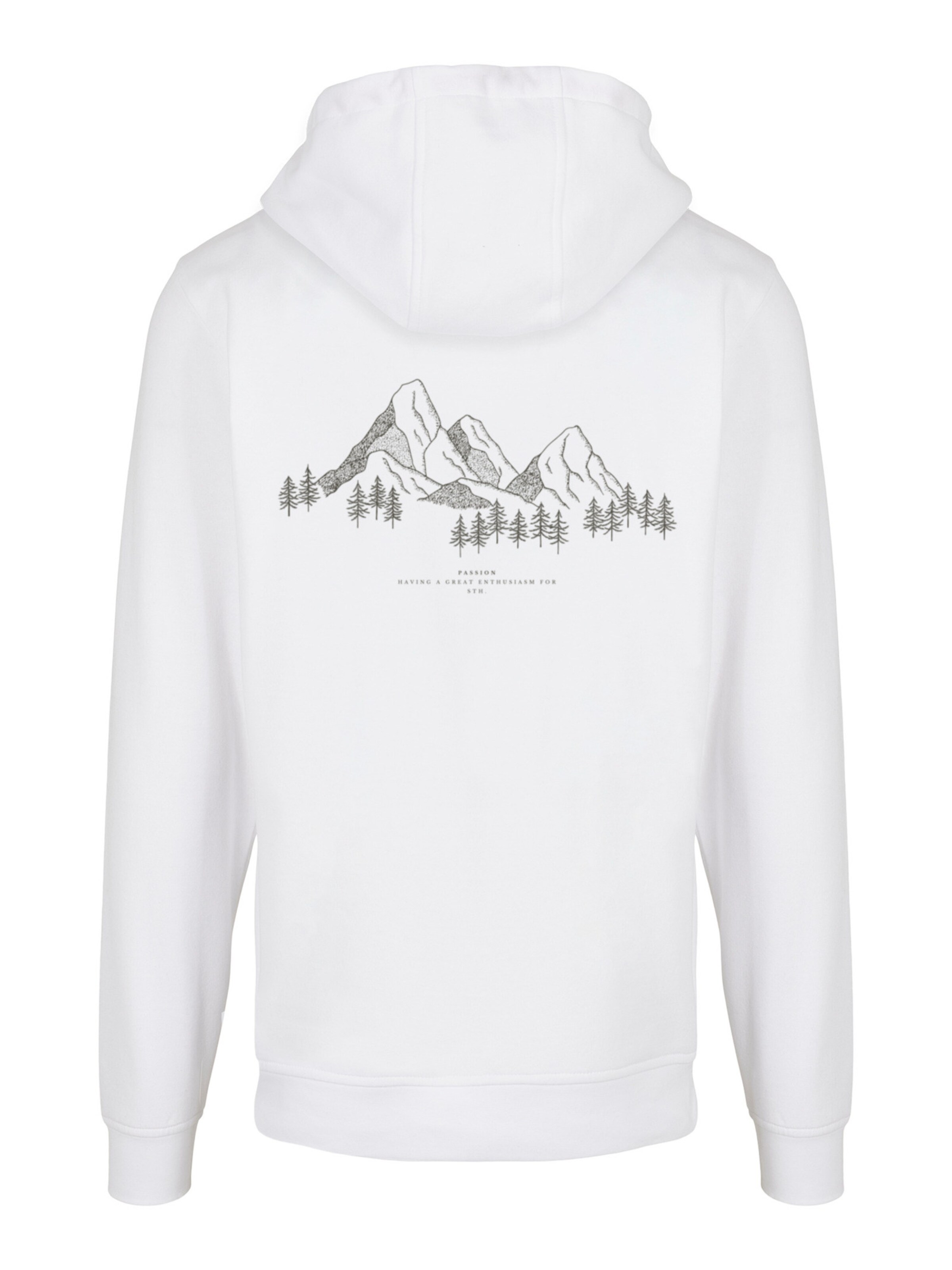 F4NT4STIC Sweatshirt 'Mountain Berge Urlaub Winter Schnee Ski' in Weiß
