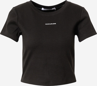 Tricou Calvin Klein Jeans pe negru / alb, Vizualizare produs