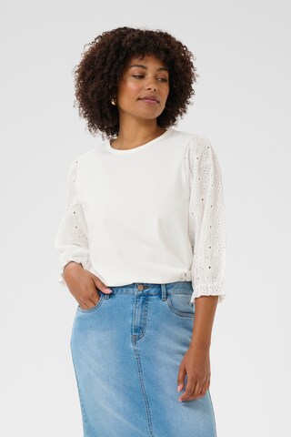 Cream Blouse in White: front