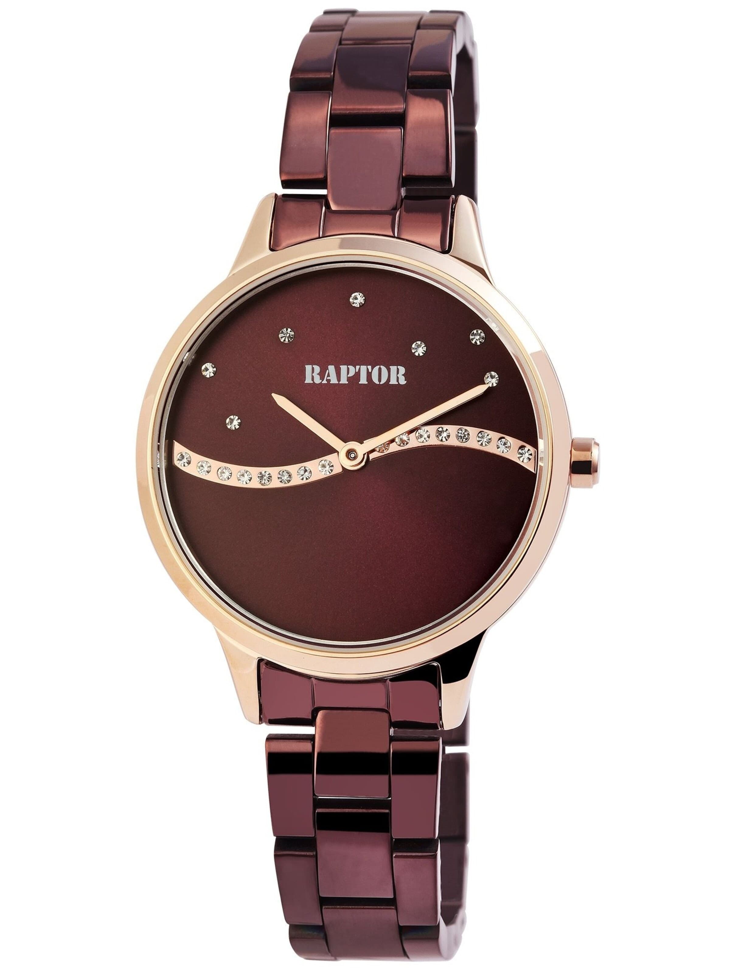 Raptor Analog Watch 'Flake, Strass' in Purple: front