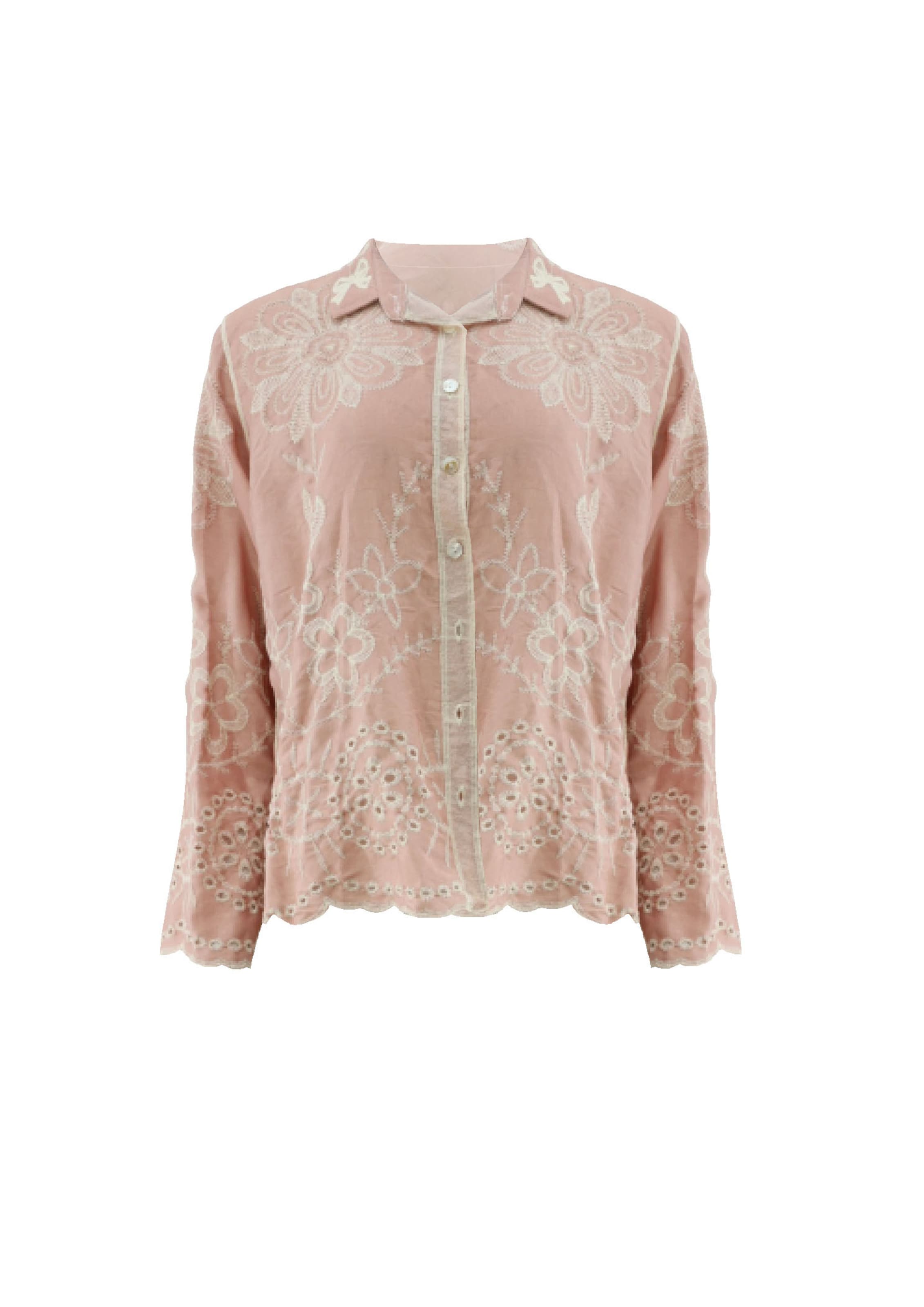 Apricot Floral Embroidered Blouse ' ' in pink, Produktansicht