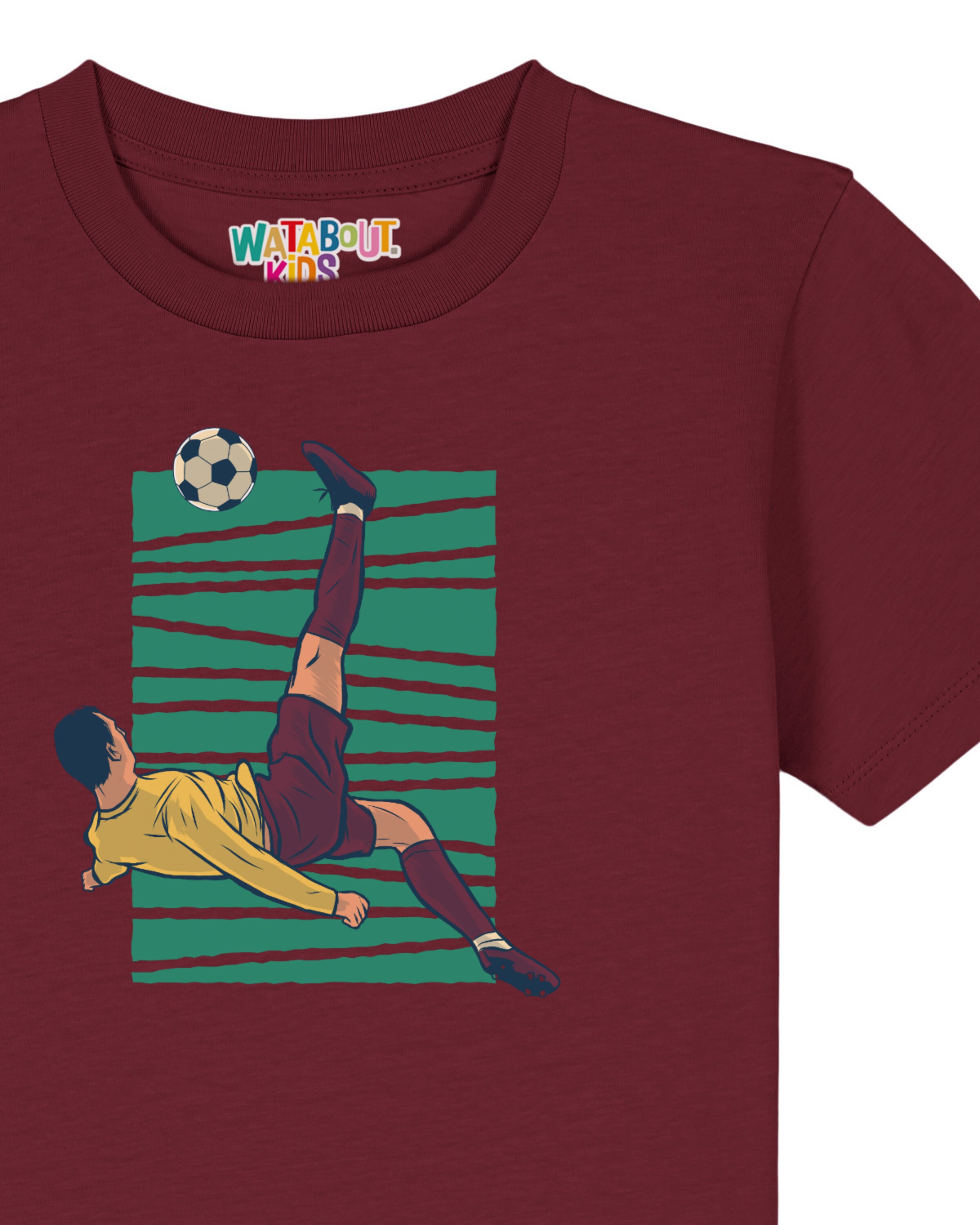 T-Shirt 'Fußball' watabout.kids en rouge