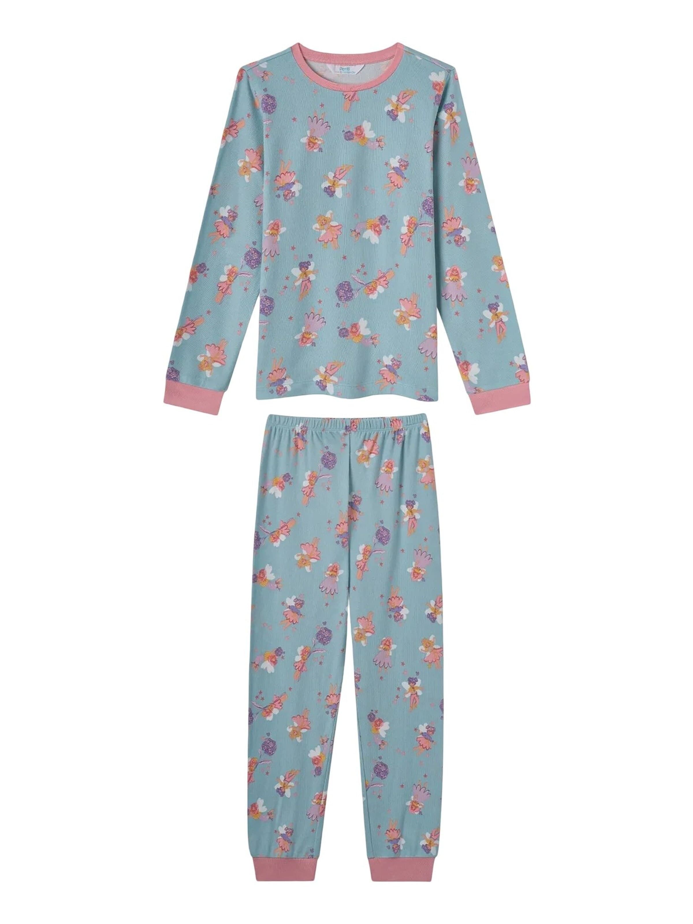 PentiPidžama set 'PENTI Mädchen-Pyjama-Set Fairy Bloom mit langen Ärmeln' - miks boja boja: prednji dio