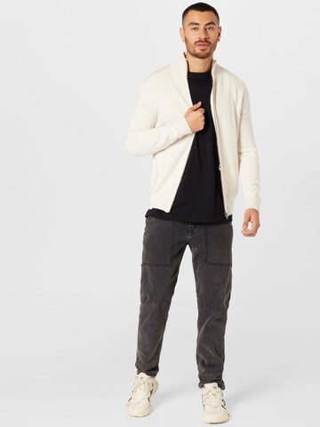 TOM TAILOR Knit cardigan in White