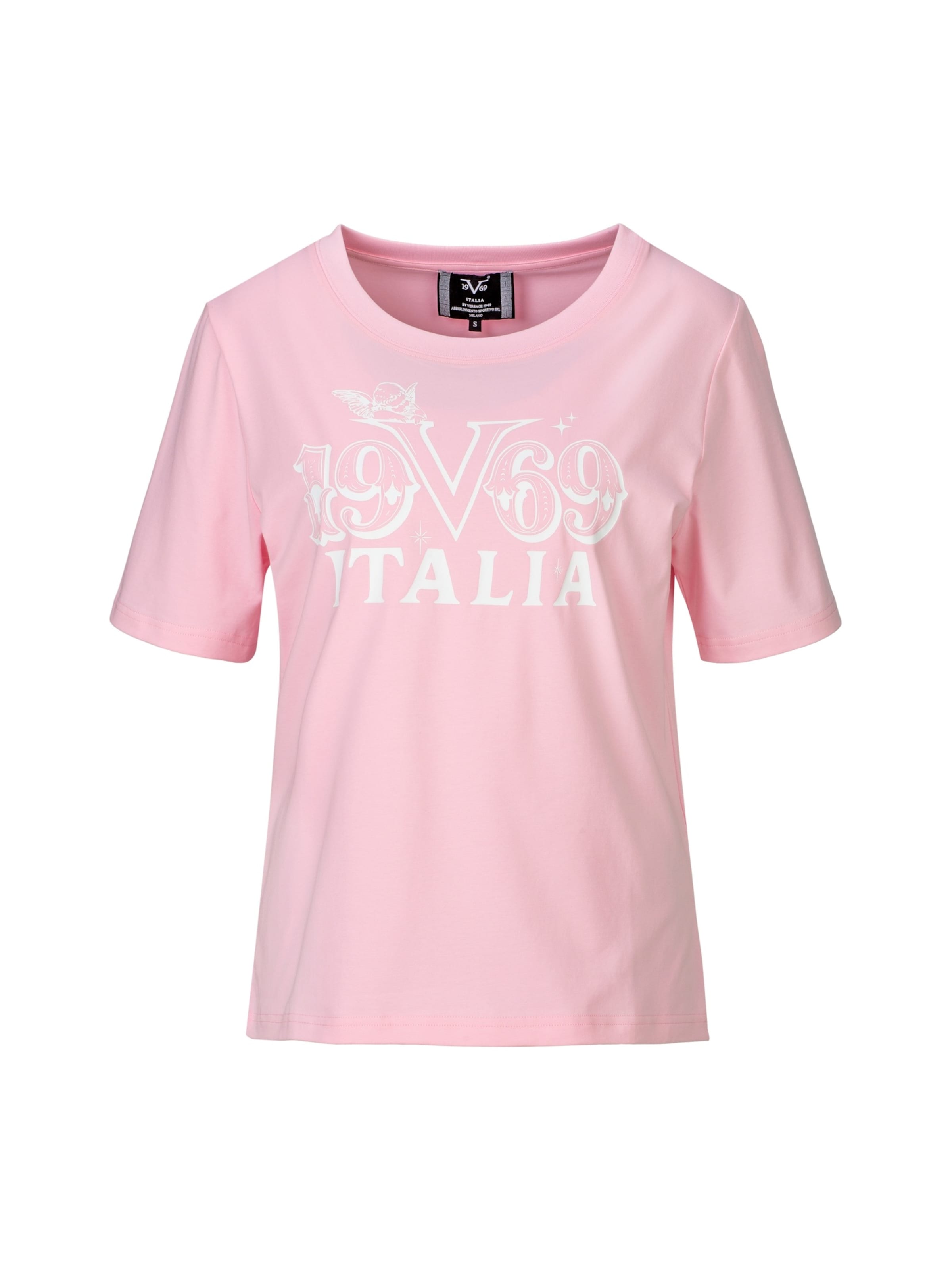 T-shirt 19V69 ITALIA en rose : devant
