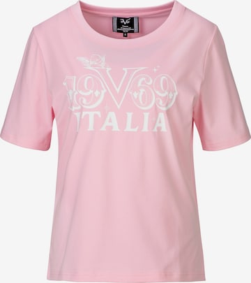 T-shirt 19V69 ITALIA en rose : devant