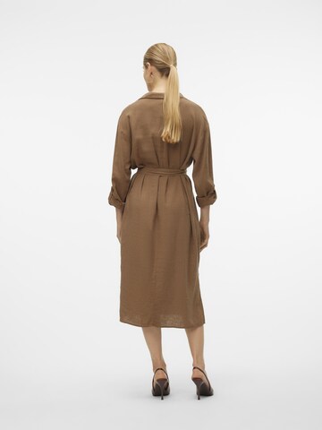 VERO MODA Shirt Dress 'VMLinn' in Brown