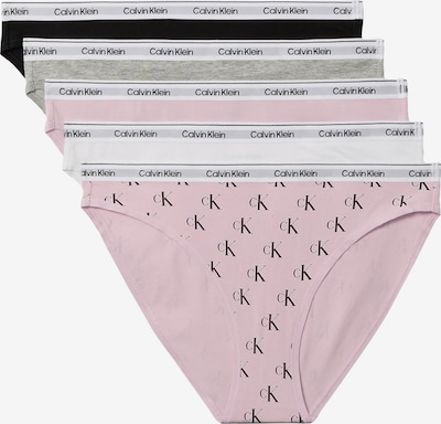 XS dydžio Moteriškos kelnaitės iš Calvin Klein Underwear, spalva – margai pilka / rožių spalva / juoda / balta, Prekių apžvalga
