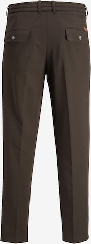 JACK & JONES Regular Pleat-Front Pants 'Bill' in Brown