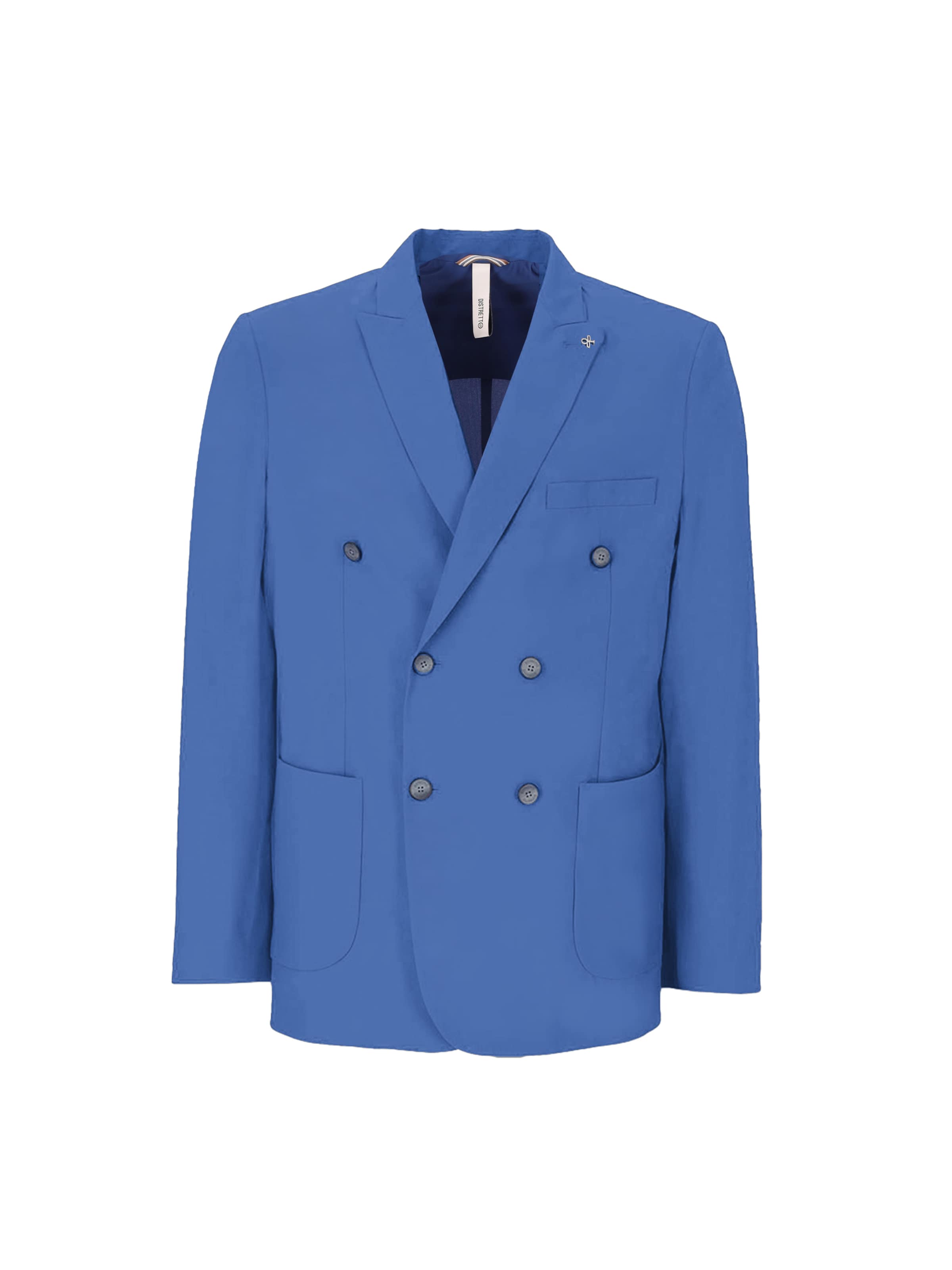 Distretto12 - Chaqueta tipo saco para negocios en azul: frente