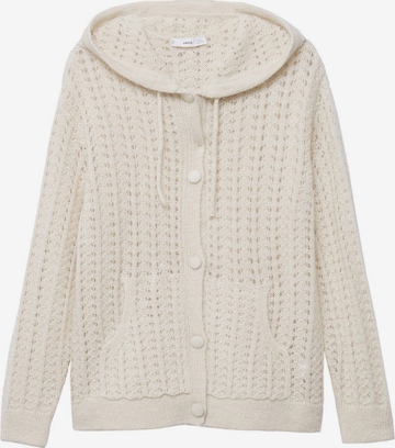 MANGO Knit Cardigan in Beige: front