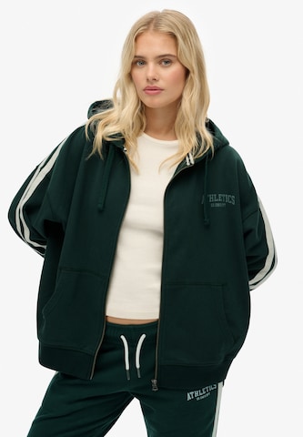 Veste de survêtement Superdry en vert : devant
