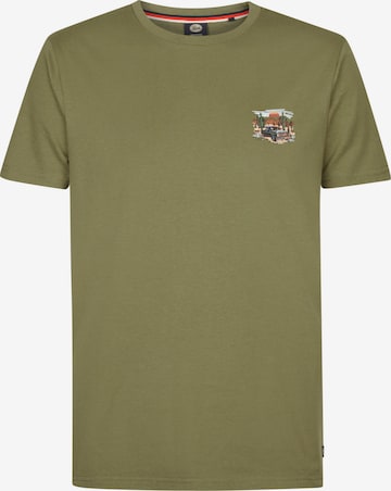 Petrol Industries Tričko - Zelená: predná strana