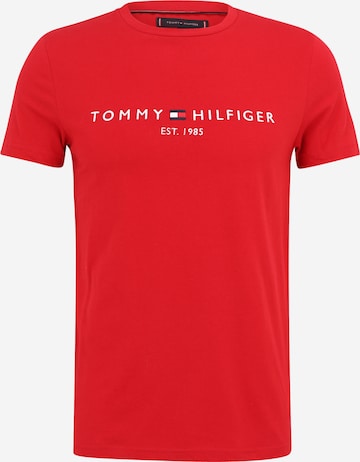 TOMMY HILFIGER Тениска в червено: отпред