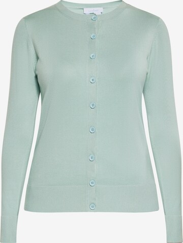 usha BLUE LABEL Gebreid vest in Groen: voorkant