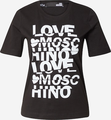 T-shirt Love Moschino en noir : devant