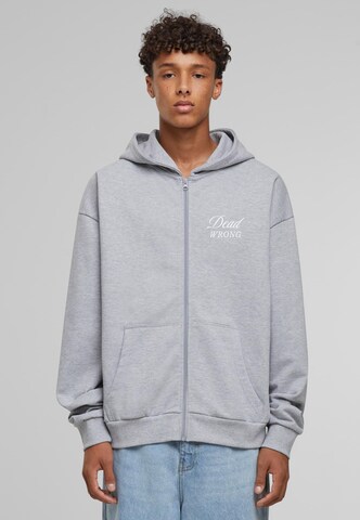 MT Upscale Sweatjacke in Grau: Vorderseite
