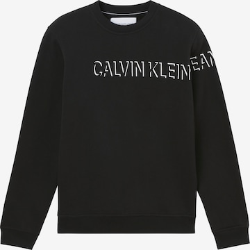 Calvin Klein Jeans Sweatshirt in Schwarz: predná strana