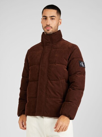 Veste mi-saison Calvin Klein Jeans en marron : devant