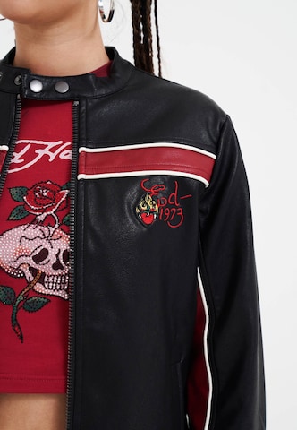 Veste mi-saison 'Brave Hearts Stay True' Ed Hardy en noir