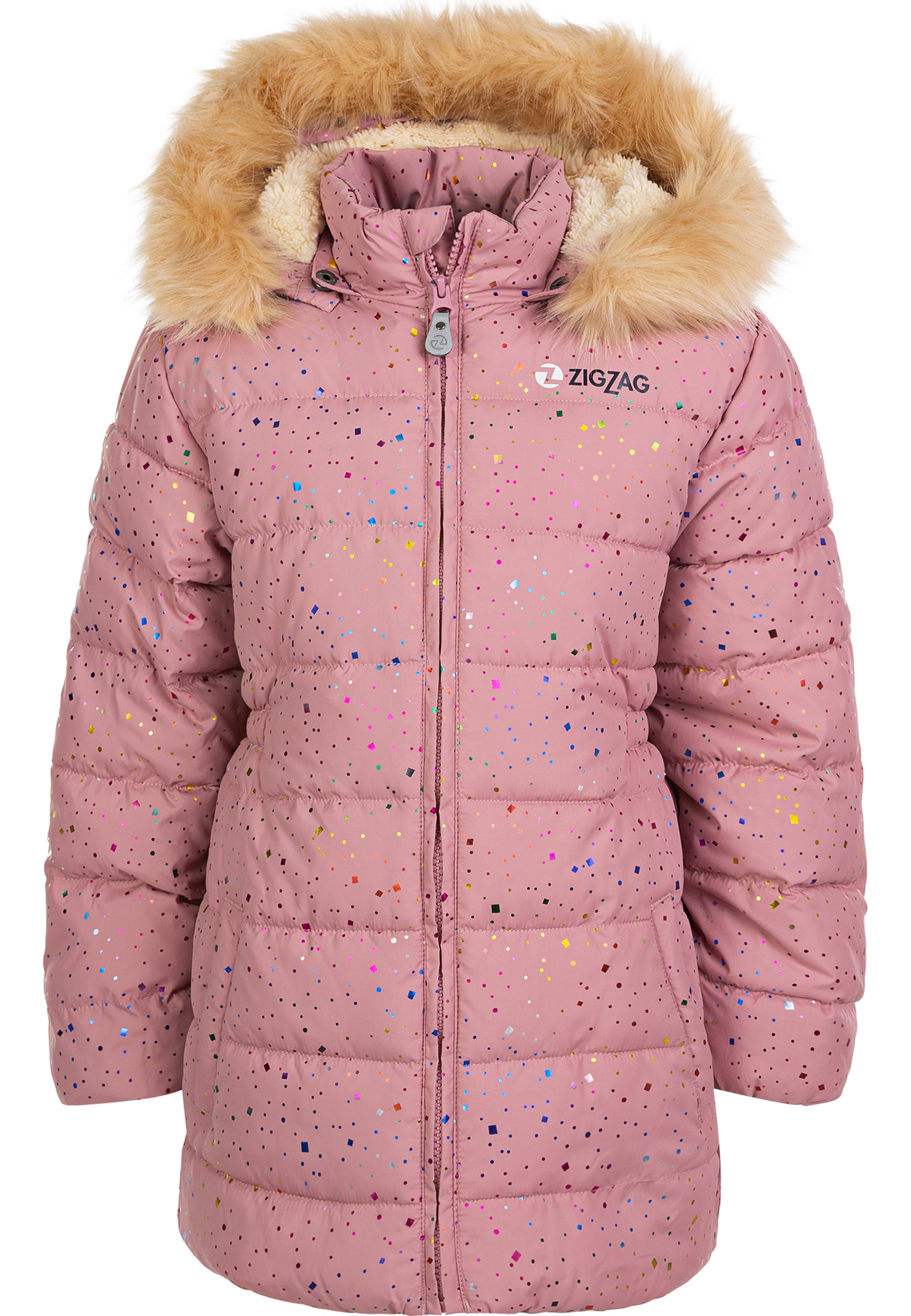 ZigZag Winter Jacket 'Astrid' in Pink: front