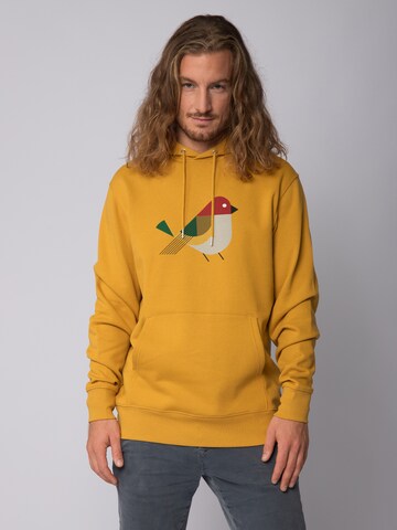 Sweat-shirt 'Vogel' Watapparel en jaune : devant