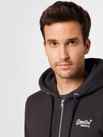 Superdry Zip-Up Hoodie in Black