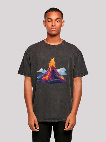 F4NT4STIC Shirt 'Vulkanausbruch' in Black: front