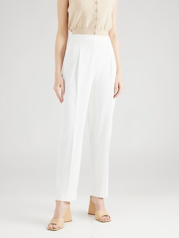 COMMA Regular Trousers with creases in White: front