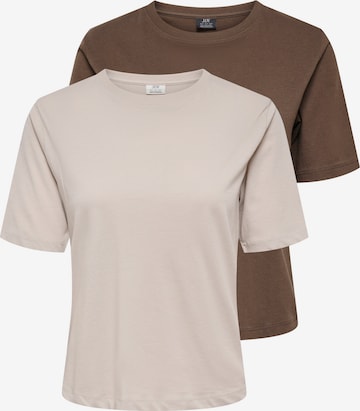 JDY T-Shirt 'JDYREX' in Braun: Vorderseite